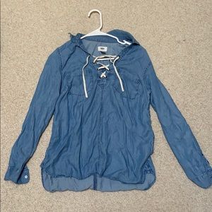 long sleeve blue shirt!